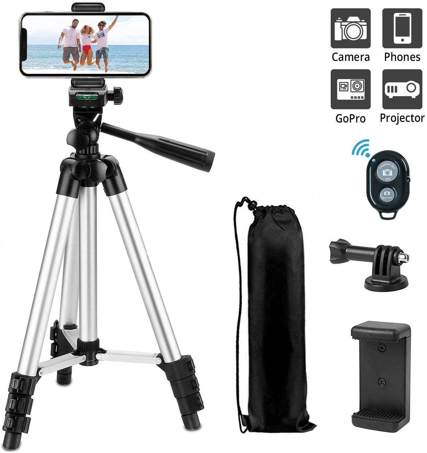 42 inch Camera tripod cell phone stand phone tripod with remote shutter tripod for android phone camera travel tripod DSLR video tripod cell phone holder